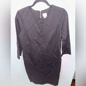 Chico's Women’s Size 0.5 Elegant Black Dress 3/4 Sleeves Business Formal Soft